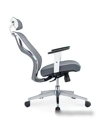 Кресло Norden Имидж Grey YS-0817H(D+T)W (белый пластик/серая сетка) – фото товара