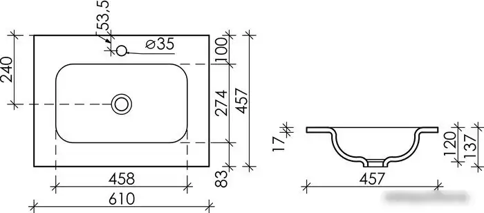 Умывальник Ceramica Nova Element CN7011 - фото товара