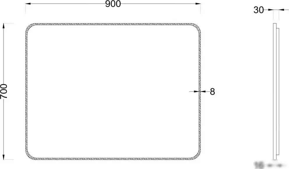 Roxen Зеркало Simon 510205-90B 90x70 – фото товара