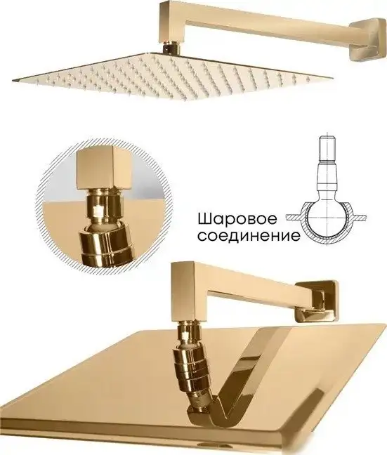 Душевая система Grocenberg GB5007 (золото глянец) - фото товара