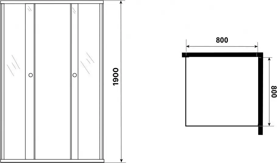Душевой уголок Niagara Eco NG-1008-14QBLACK 80x80x190 (черный/стекло мозаика) - фото товара