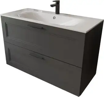 TERMINUS Тумба с умывальником Классик 100x62x45 с 2 ящиками CLA101002701601O (графит) – изображение в каталоге