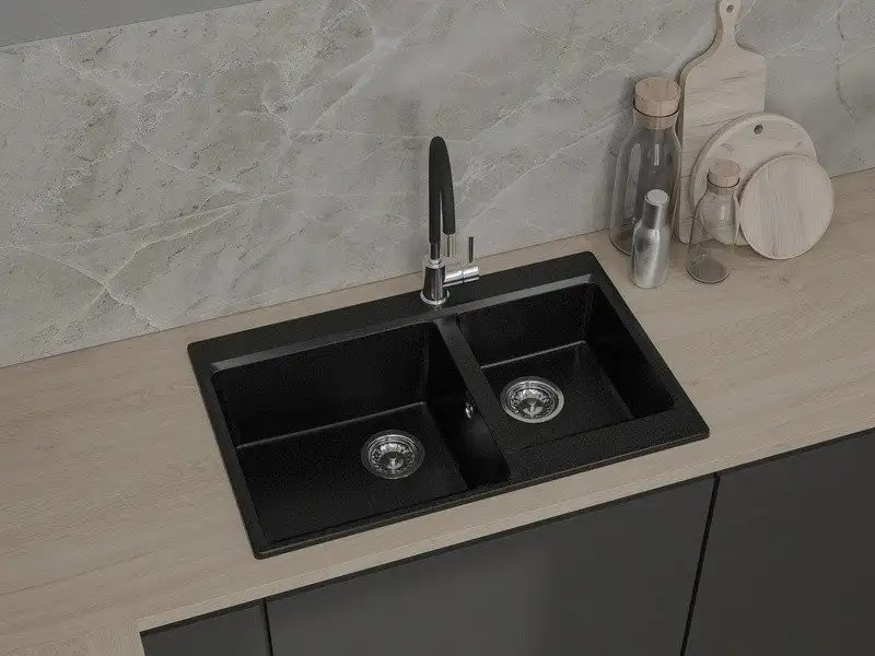 Кухонная мойка GranFest GF-LV-780K (черный) - фото товара