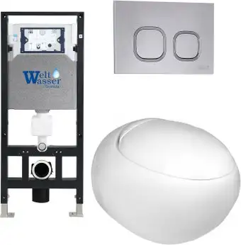 Унитаз подвесной WeltWasser Amberg 506 + Jeckenbach 004 GL-WT + Amberg RD-CR - изображение в каталоге