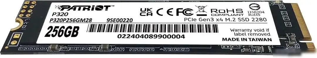 SSD Patriot P320 256GB P320P256GM28 – фото товара