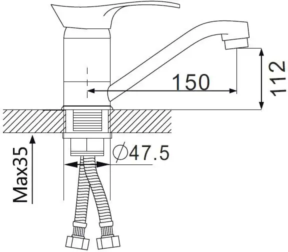 Смеситель Ekko EM4501-2 - фото товара