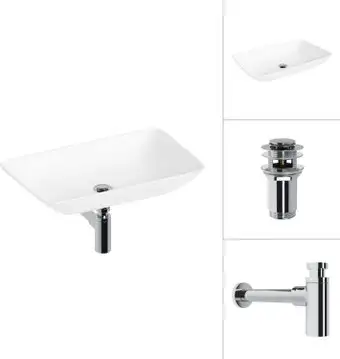 Умывальник Lauter 21540 + клапан 21190CH + сифон 21635CH (хром) - изображение в каталоге