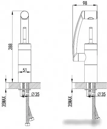 Смеситель Damixa Arc 290217464 - фото товара