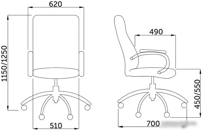 Кресло AksHome King A (натуральная кожа, темно-коричневый) – фото товара