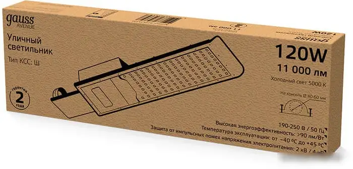 Уличный прожектор Gauss Avenue 629534320 – фото товара