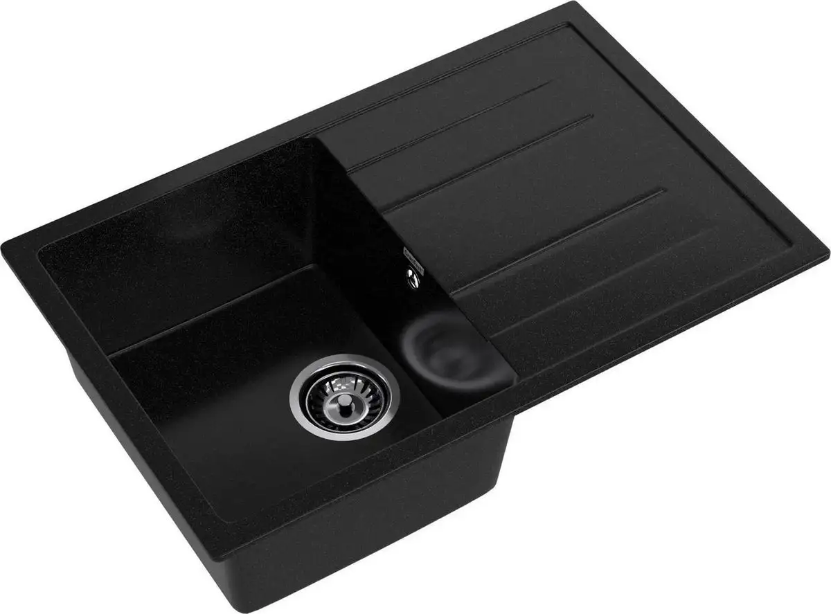 Кухонная мойка GranFest Quadro 780L (черный) - фото товара