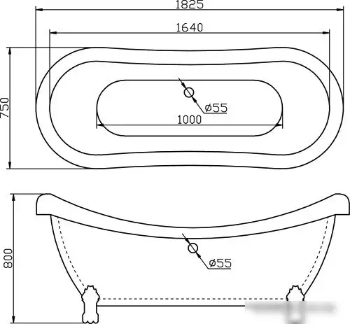 Ванна BelBagno BB05 182.5x75 - фото товара