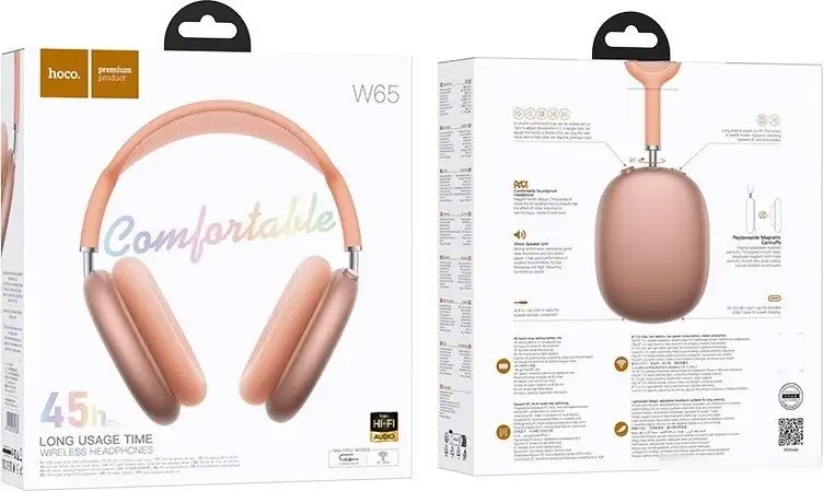 Наушники Hoco W65 (оранжевый) – фото товара