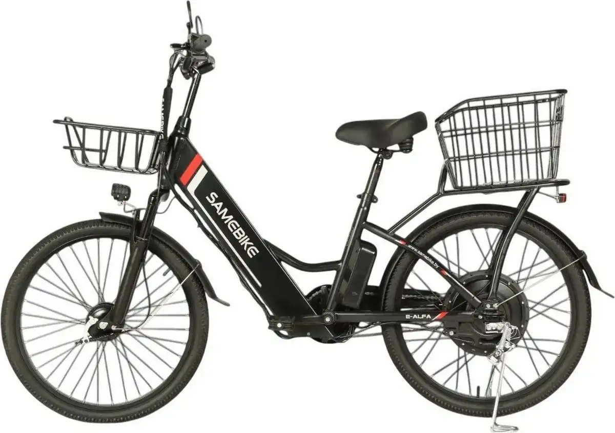 Электровелосипед SameBike Е-Alfa New SB-E-ALFA350-36/10 (черный) – фото товара
