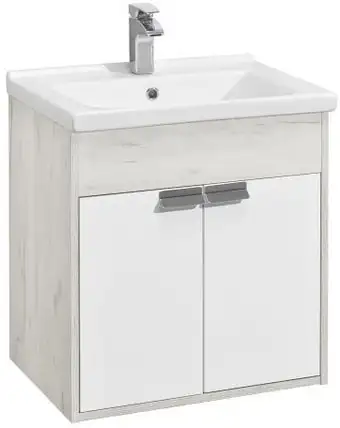 Акватон Тумба Флай 60 с умывальником Миранда 60 (дуб белый/дуб крафт) – изображение в каталоге