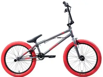 Велосипед Stark Madness BMX 3 2025 (темно-серый матовый/красный)