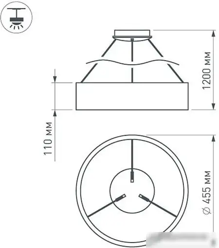 Подвесная люстра Arlight SP-TOR-RING-HANG-R460-33W Day4000 023392(1) – фото товара