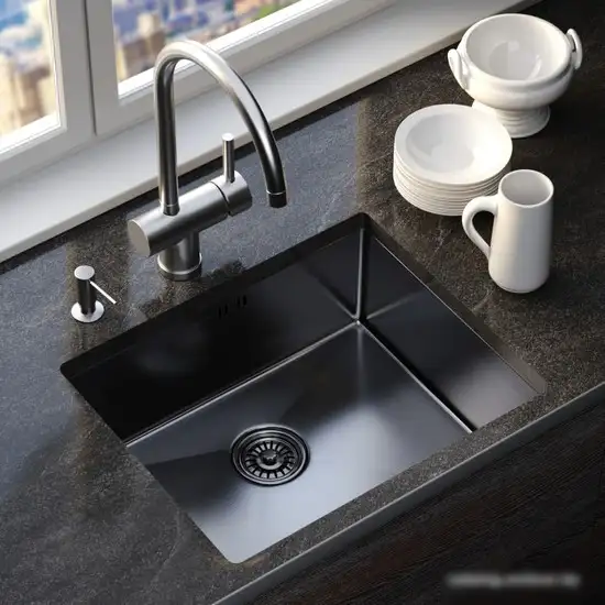 Кухонная мойка Mixline 547232 (черный графит, 3 мм) - фото товара