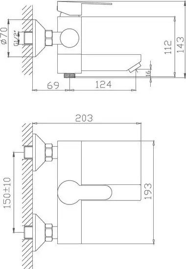 Смеситель Haiba HB60801 (нержавеющая сталь) - фото товара