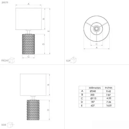 Настольная лампа Eglo Sapuara 39979