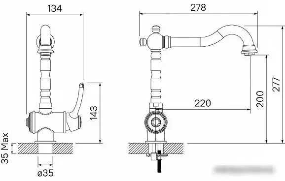 Смеситель IDDIS Oldie OLDYGL0i05 (золотистый) - фото товара