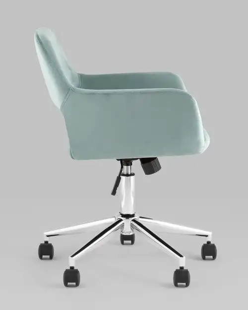 Офисное кресло Stool Group Ross chrome velvet Olive 61 (велюр серо-зеленый) – фото товара