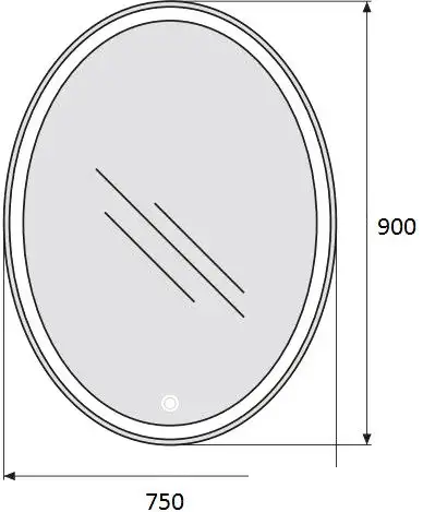 BelBagno Зеркало SPC-VST-750-900-LED-TCH – фото товара