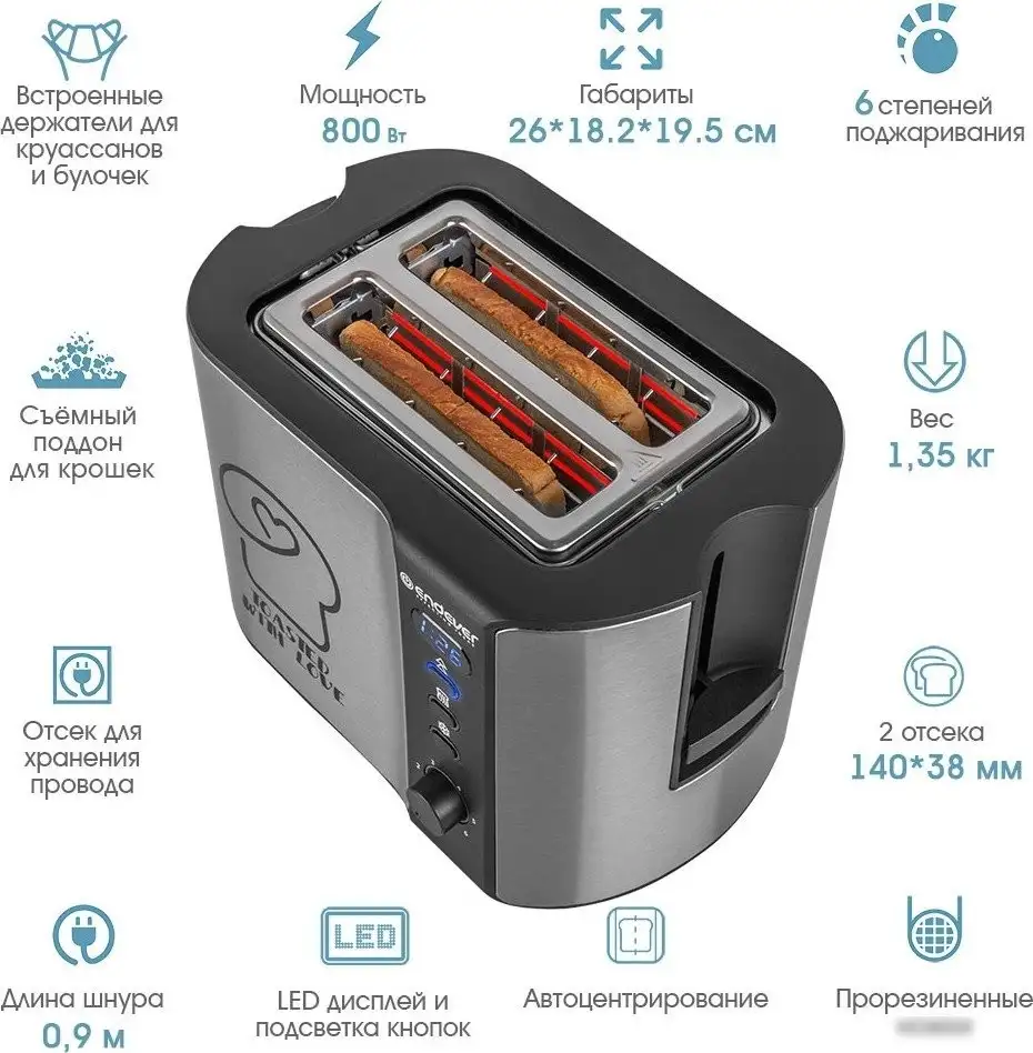 Тостер Endever SkyLine ST-127 – фото товара
