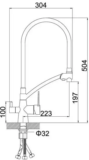 Смеситель Potato P4077-6 - фото товара