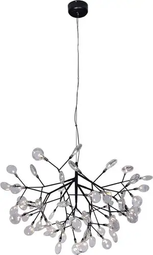 Подвесная люстра Crystal Lux Evita SP63 Black/Transparent – изображение в каталоге