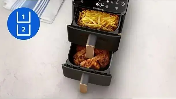 Аэрогриль (аэрофритюрница) Philips Ovi Stacked Dual Basket NA462/70 – фото товара
