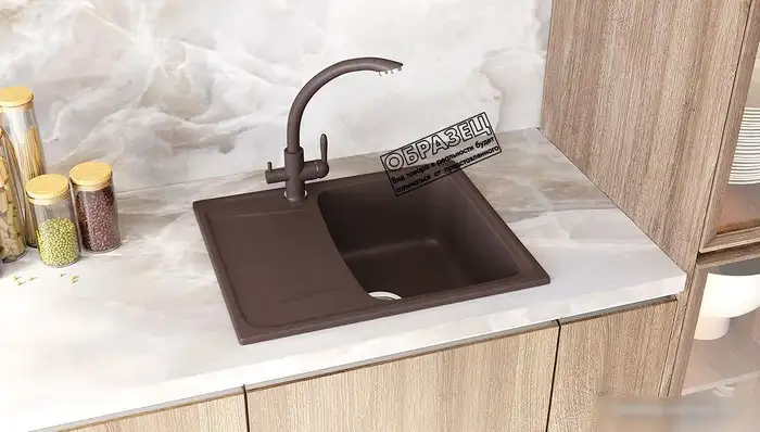 Кухонная мойка Ulgran U-201 (344 ультра-черный) - фото товара