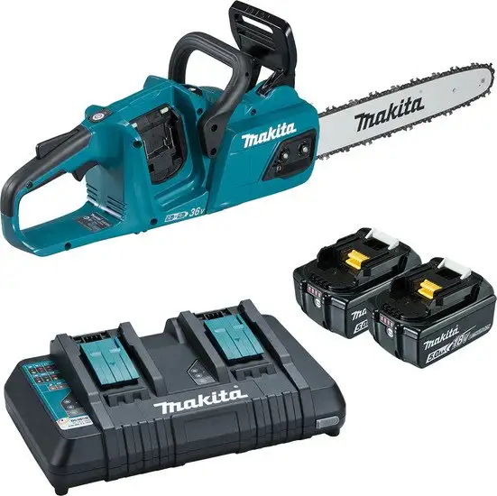 Аккумуляторная пила Makita DUC355PT2 (с 2-мя АКБ) – изображение в каталоге