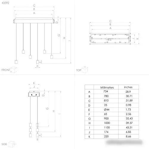 Подвесная люстра Eglo Wootton 43592 – фото товара