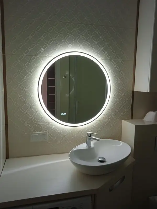 Пекам Зеркало Ring 1 70x70 Ring1-70x70dpcl (с подсветкой,сенсором на взмах руки,подогревом,часами) – фото товара