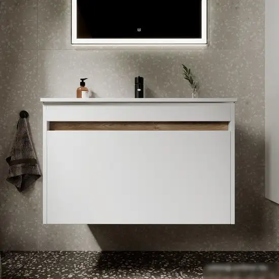 Sancos Тумба под умывальник Smart SM80W (белый глянец) – фото товара