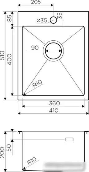 Кухонная мойка Omoikiri Akisame 41 IN - фото товара