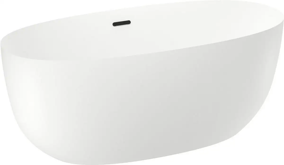 Ванна Wellsee ?clatant 159x74 231301003 (отдельностоящая ванна белый глянец, экран, ножки, сифон-автомат матовый черный) - фото товара