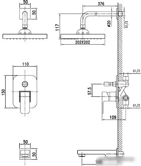 Душевая система Kaiser Sonat 34322 - фото товара