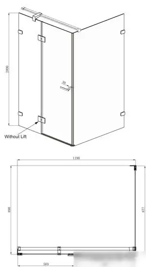 Душевой уголок Ambassador Set 10011104L-ST1 - фото товара
