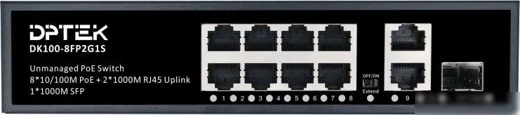 Неуправляемый коммутатор DPTEK DK100-8FP2G1S – фото товара