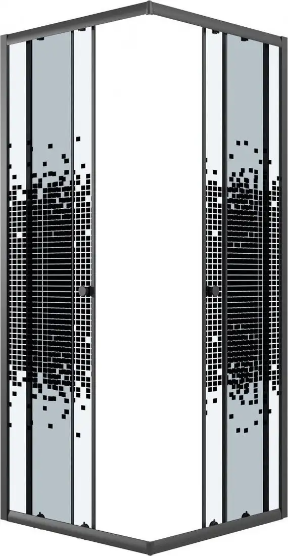 Душевой уголок Niagara Eco NG-1009-14QBLACK 90x90x190 (черный/стекло мозаика) - фото товара
