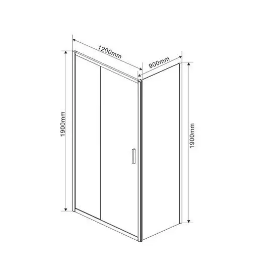 Душевой уголок Vincea Garda VSR-1G9012CGB (черный/тонированное) - фото товара