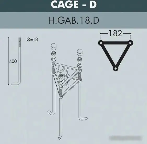 Городской фонарь Fumagalli Rosa FU_4P2.372.G20.AYF1R – фото товара