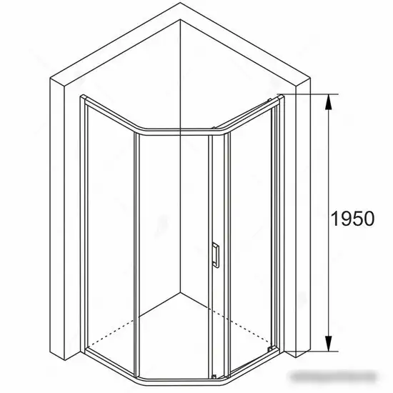 Душевой уголок RGW PA-86 38088692-11 90x120 (хром/прозрачное стекло) - фото товара