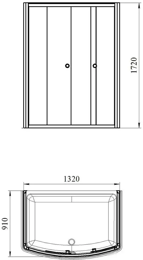Душевой уголок Radomir Диана 1-09-1-0-0-0140 (прозрачное стекло/белый) - фото товара