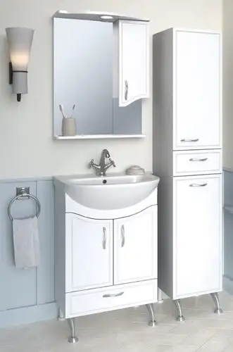 Runo Тумба с умывальником Runo Севилья 50 + Уют 50 (напольная) – изображение в каталоге