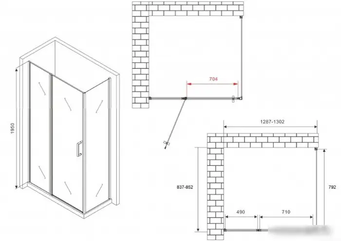 Душевой уголок Abber Sonnenstrand AG04130S-S85 - фото товара
