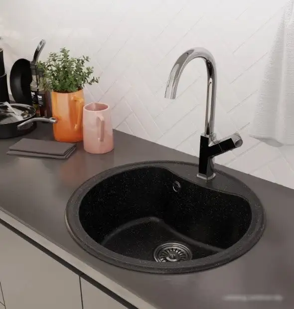 Кухонная мойка Mixline ML-GM09 551797 (черный) - фото товара