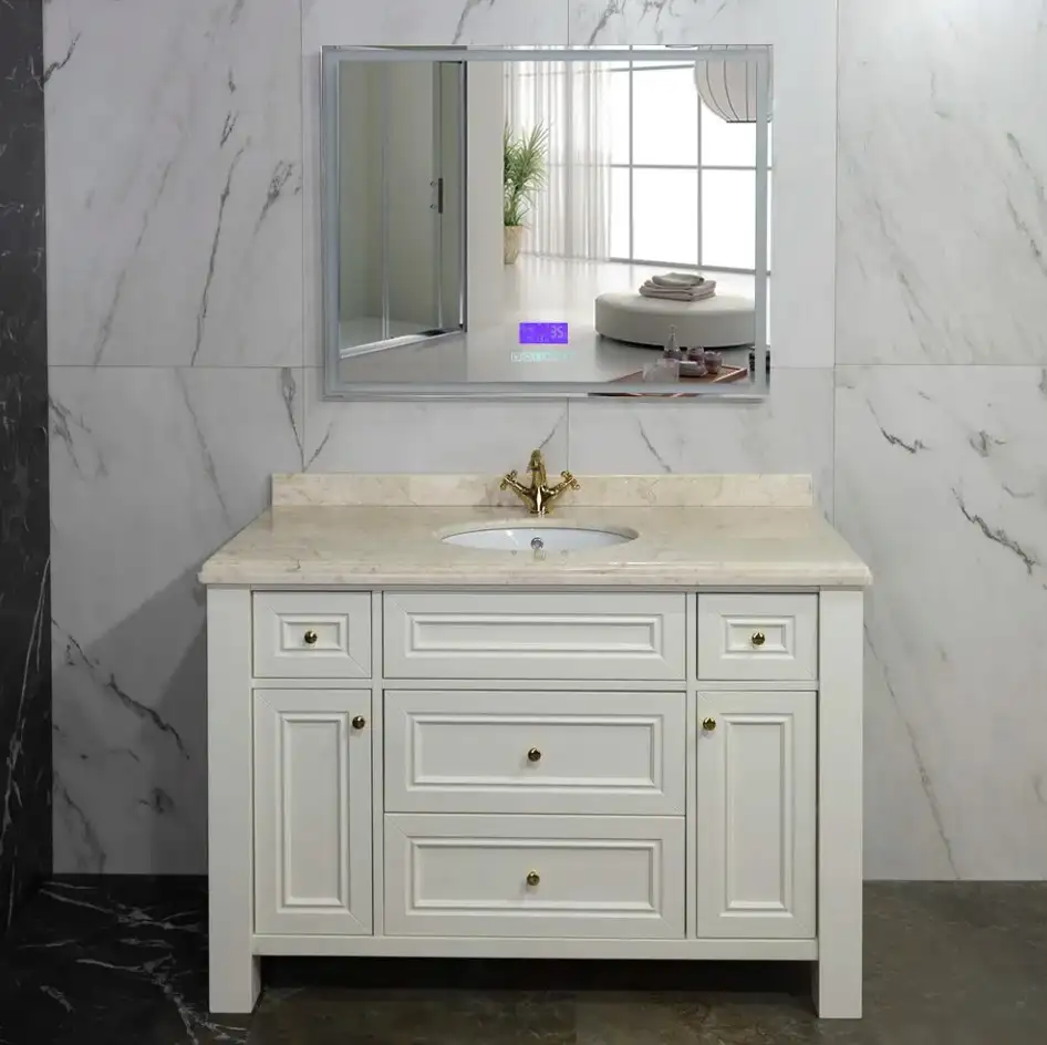 Пекам Зеркало Greta 100x80 greta-100x80M (с подсветкой, с многофункциональной панелью) – фото товара